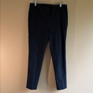 Cynthia Rowley Navy Textured Slim Trousers